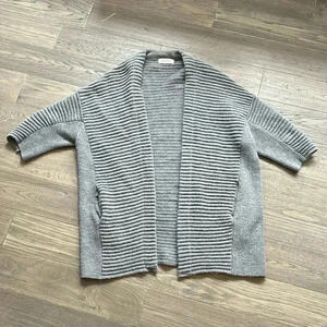 🔥Kontatto🔥 | Grey  chunky knit long cardigan sweater with wool and alpaca